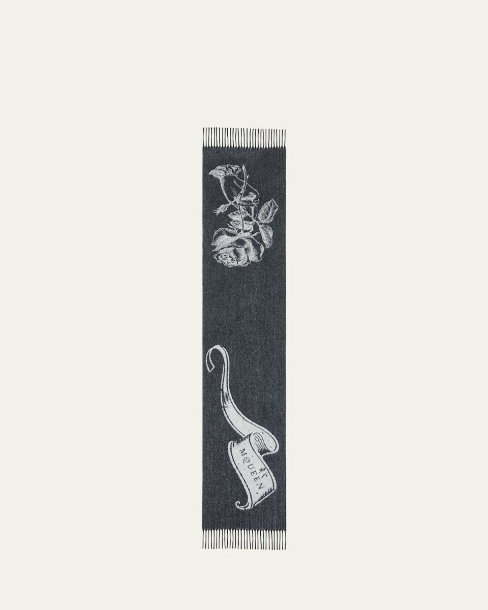 Cashmere & Wool Tattoo Scarf